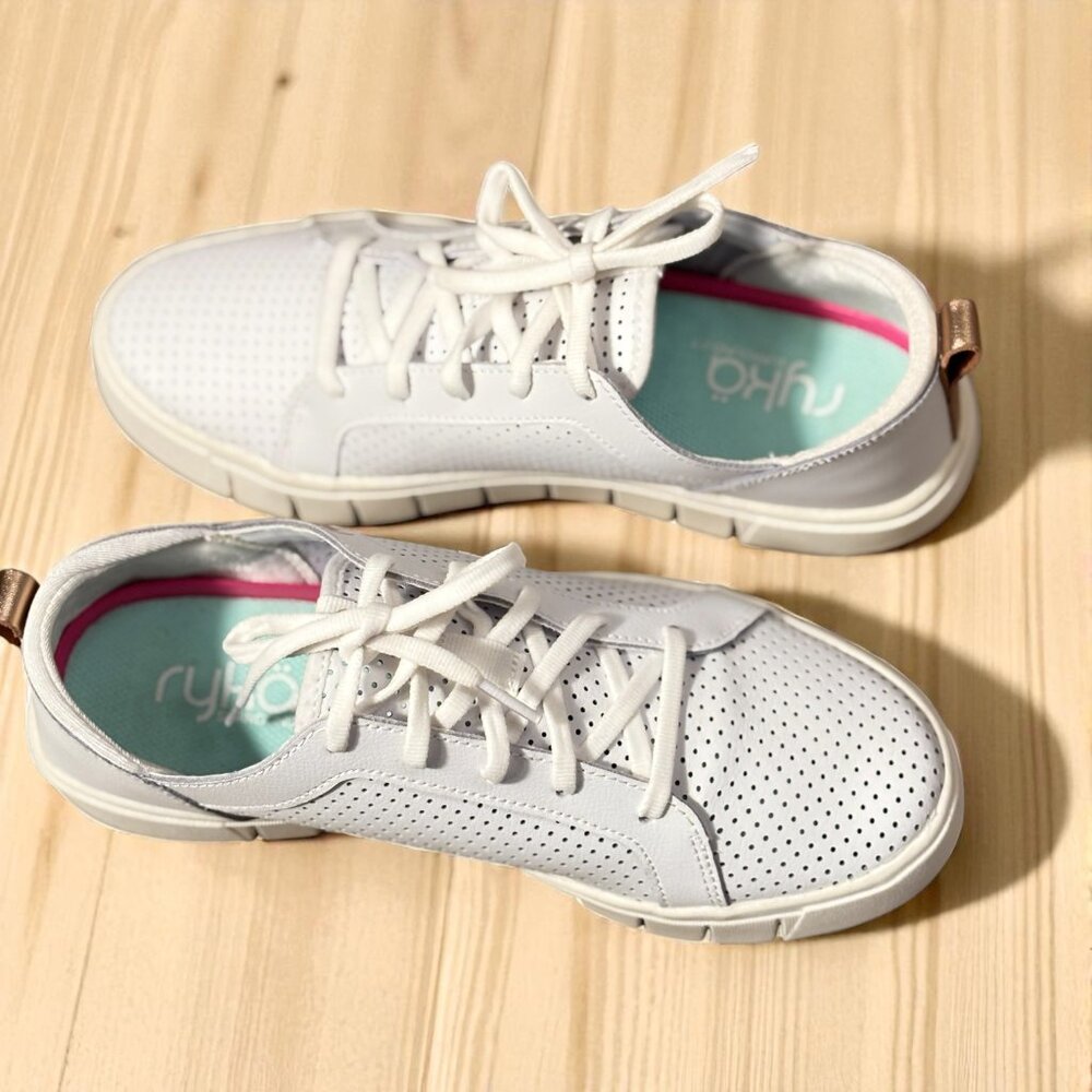 Ryka Hayden White Clean Lace Up Sneakers Tennis Shoes Athleisure Everyday Wear - Picture 6 of 7